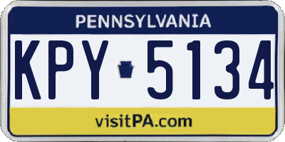 PA license plate KPY5134