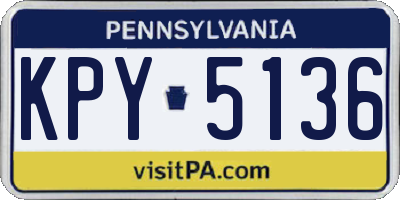 PA license plate KPY5136