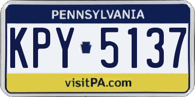 PA license plate KPY5137