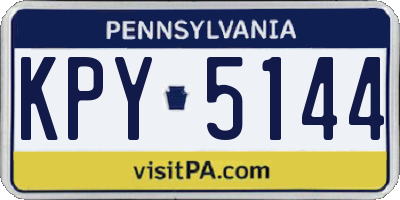 PA license plate KPY5144