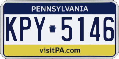 PA license plate KPY5146