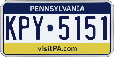 PA license plate KPY5151