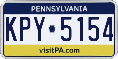 PA license plate KPY5154