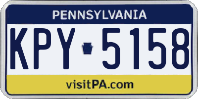 PA license plate KPY5158