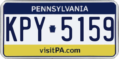 PA license plate KPY5159