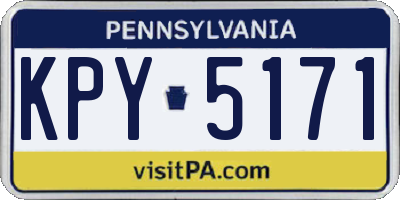 PA license plate KPY5171