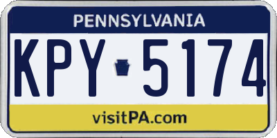 PA license plate KPY5174