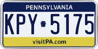 PA license plate KPY5175