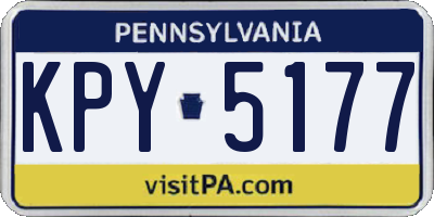 PA license plate KPY5177