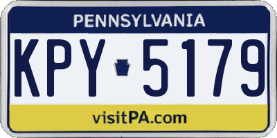 PA license plate KPY5179