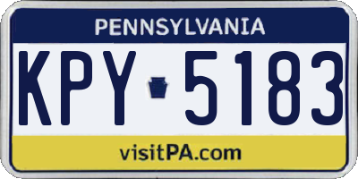 PA license plate KPY5183
