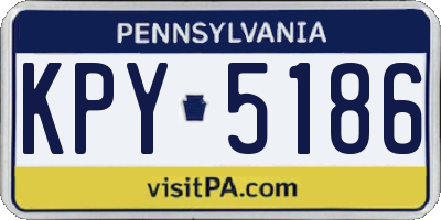 PA license plate KPY5186
