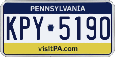 PA license plate KPY5190