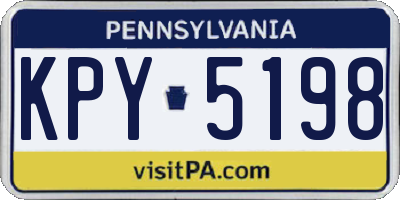 PA license plate KPY5198