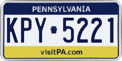 PA license plate KPY5221