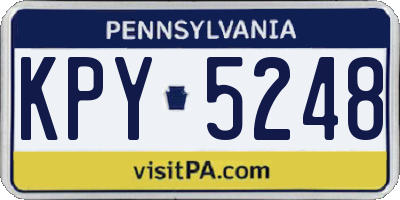 PA license plate KPY5248