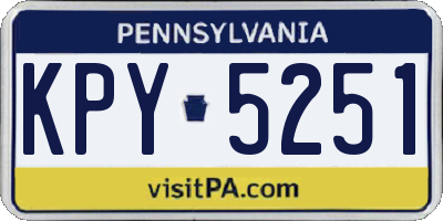 PA license plate KPY5251