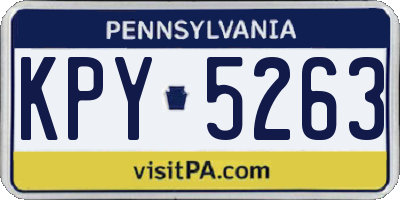 PA license plate KPY5263