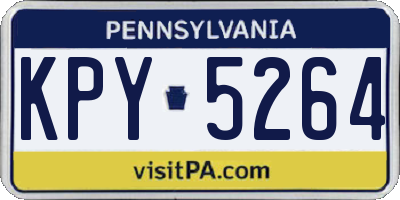 PA license plate KPY5264