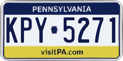 PA license plate KPY5271