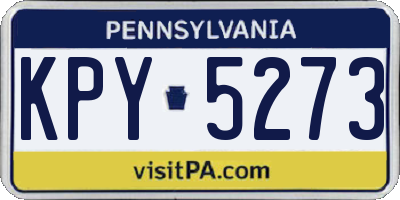 PA license plate KPY5273