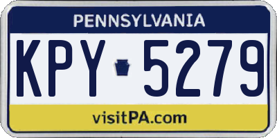 PA license plate KPY5279
