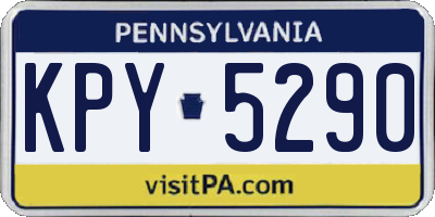 PA license plate KPY5290