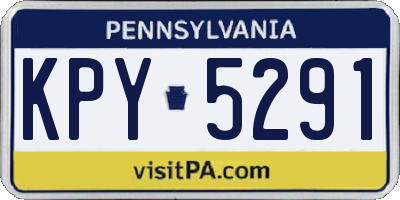 PA license plate KPY5291