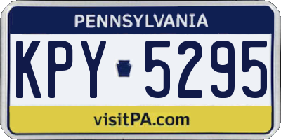 PA license plate KPY5295