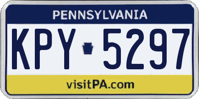 PA license plate KPY5297