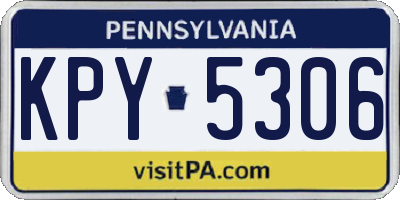 PA license plate KPY5306