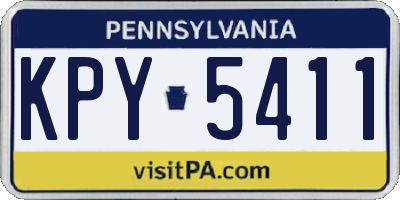 PA license plate KPY5411
