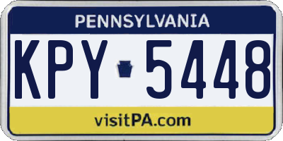 PA license plate KPY5448