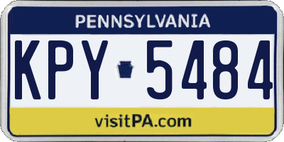 PA license plate KPY5484