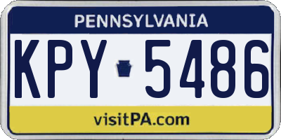PA license plate KPY5486