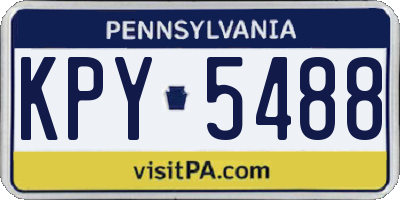PA license plate KPY5488