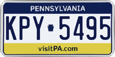 PA license plate KPY5495
