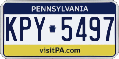 PA license plate KPY5497