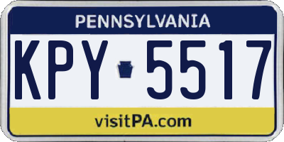 PA license plate KPY5517