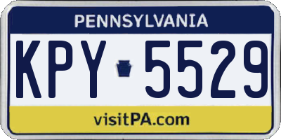 PA license plate KPY5529