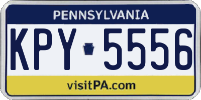 PA license plate KPY5556