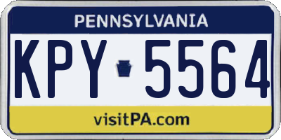 PA license plate KPY5564