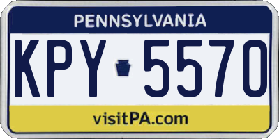 PA license plate KPY5570