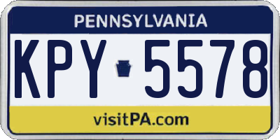 PA license plate KPY5578