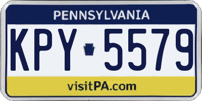 PA license plate KPY5579