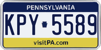 PA license plate KPY5589