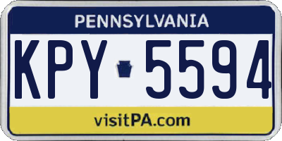 PA license plate KPY5594