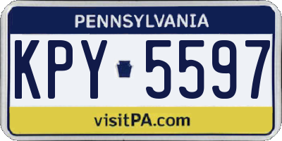PA license plate KPY5597