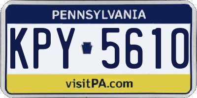 PA license plate KPY5610