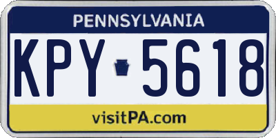 PA license plate KPY5618
